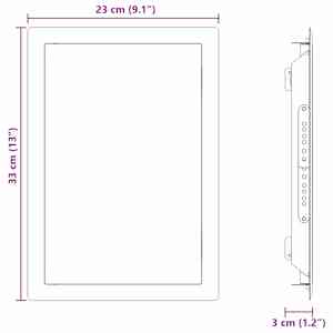 Přístupový panel Bílá 33 x 23 x 3 cm Ocel - obrázek 10