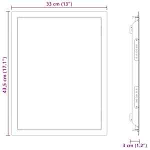 Přístupový panel Bílá 43.5 x 33 x 3 cm Ocel - obrázek 10