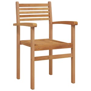 Židle 4 pcs Hnědá 56 x 55 x 90,5 cm Pevné teakové dřevo - obrázek 4