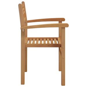 Židle 4 pcs Hnědá 56 x 55 x 90,5 cm Pevné teakové dřevo - obrázek 6