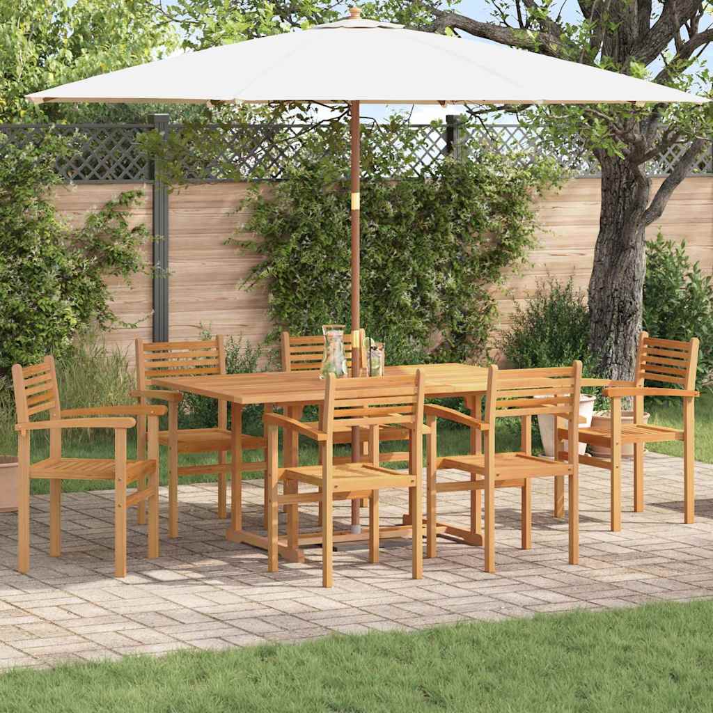 Струпваеми градински столове 6 pcs Кафяв 55.5 x 55.5 x 90 см