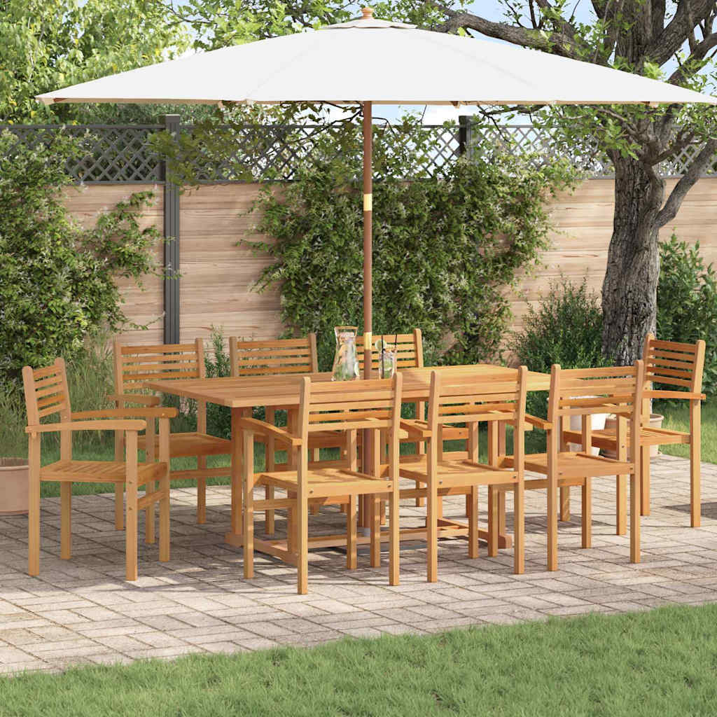 Струпваеми градински столове 8 pcs Кафяв 55.5 x 55.5 x 90 см