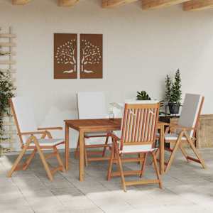 Zahradní křeslo 4 pcs Hnědá a bílá 57 x 71,5 x 104 cm - obrázek 3