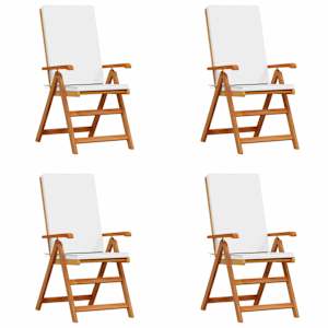 Zahradní křeslo 4 pcs Hnědá a bílá 57 x 71,5 x 104 cm - obrázek 2
