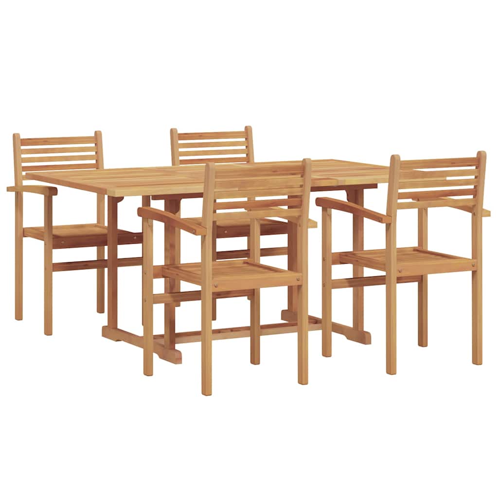 Piharuokailu setti 5 pcs Ruskea Kestävä tiikkipuu