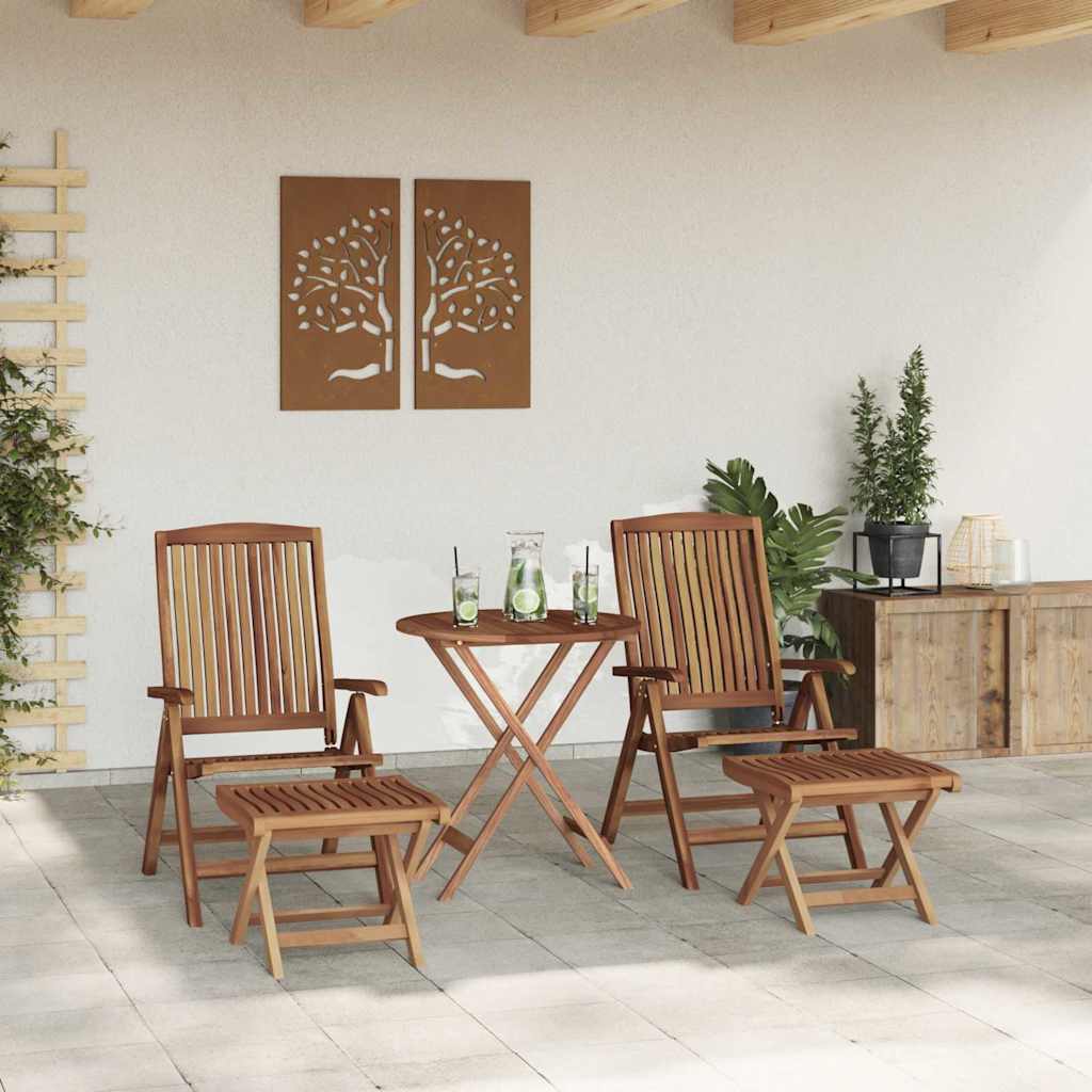 vidaXL Tuin Lounge Set 4 pcs Bruin Massief Teakhout