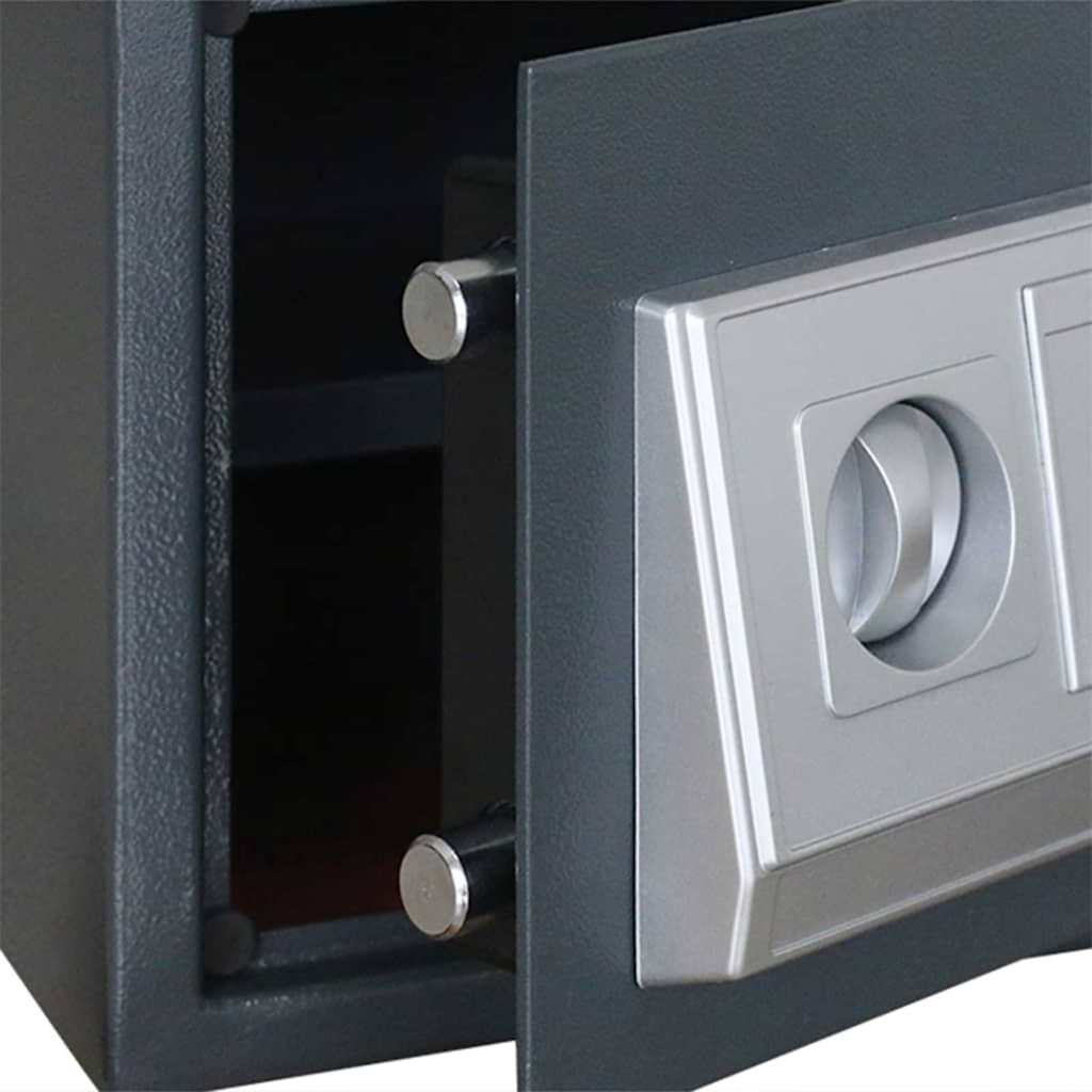 Elektronikus Digitális Széf Polccal Sötétszürke 35 x 25 x 25 cm Acél 