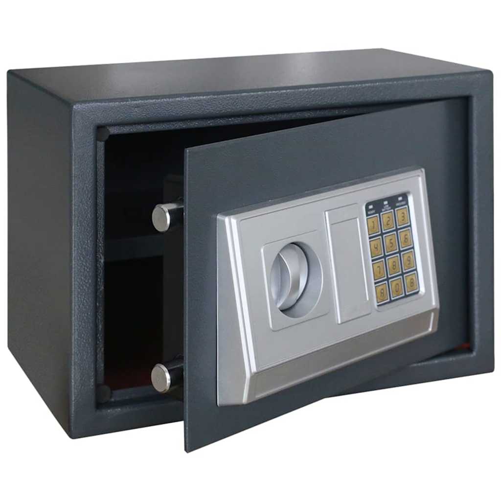 Elektronikus Digitális Széf Polccal Sötétszürke 35 x 25 x 25 cm Acél 