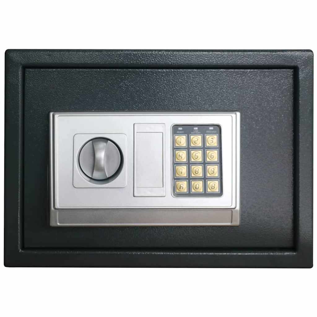 Elektronikus Digitális Széf Polccal Sötétszürke 35 x 25 x 25 cm Acél 
