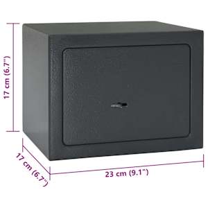 Trezor se zámkem Tmavě šedá 23 x 17 x 17 cm Ocel - obrázek 10