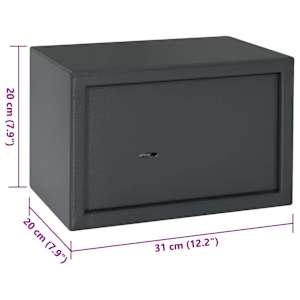 Trezor se zámkem Tmavě šedá 31 x 20 x 20 cm Ocel - obrázek 10