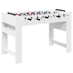 vidaXL Foosball laud Valge 125 x 60,5 x 80 cm Tehispuit