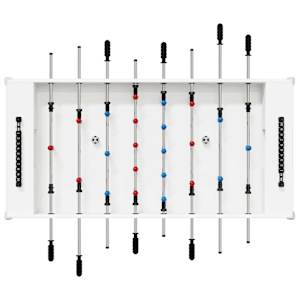 Stolní fotbálek Bílý 125 x 60,5 x 80 cm kompozitní dřevo - obrázek 6