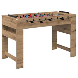 vidaXL Foosball laud K&auml;sit&ouml;&ouml; Tamm 125 x 60,5 x 80 cm Tehispuit