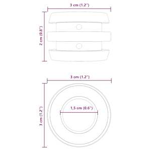 Bumpers pro fotbálkové stoly 16 pcs Černý 3 x 3 x 2 cm TPE - obrázek 5
