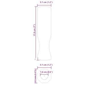 Rukojeti fotbalového stolu 10 pcs Černý 3,1 x 3,1 x 17,8 cm PP - obrázek 5