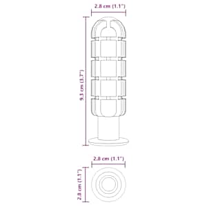 Rukojeti fotbalového stolu 10 pcs Černý 2,8 x 2,8 x 9,3 cm PP - obrázek 5