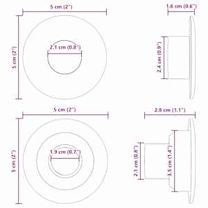 Ložiska pro fotbálek 10 pcs Černý 5 x 5 x 2,8 cm PP - obrázek 6