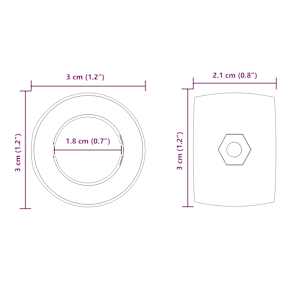 Ložiska pro fotbálek 10 pcs Černý 3 x 3 x 2,1 cm PP - obrázek 6