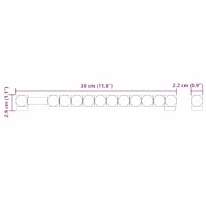 Počítadlo pro fotbalový stůl 2 pcs Černý 30 x 2,2 x 2,9 cm HIPS - obrázek 6