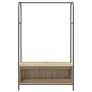 Kovový stojan na oblečení Hnědý dub 100 x 44 x 160 cm - obrázek 5