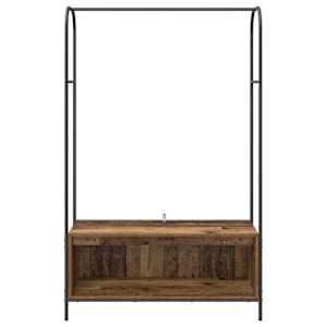 Kovový stojan na oblečení Hnědý dub 100 x 44 x 160 cm - obrázek 5
