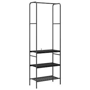 vidaXL Riidepuu Must tamm 60 x 30 x 171 cm Tehispuit