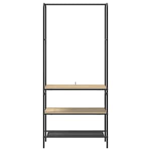 Kovový stojan na oblečení s policí Sonoma dub 77 x 30 x 171 cm - obrázek 5