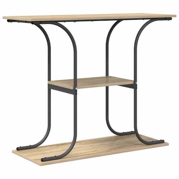 vidaXL Konsoollaud riiuliga Sonoma tamm 101 x 35 x 80,5 cm Tehispuit