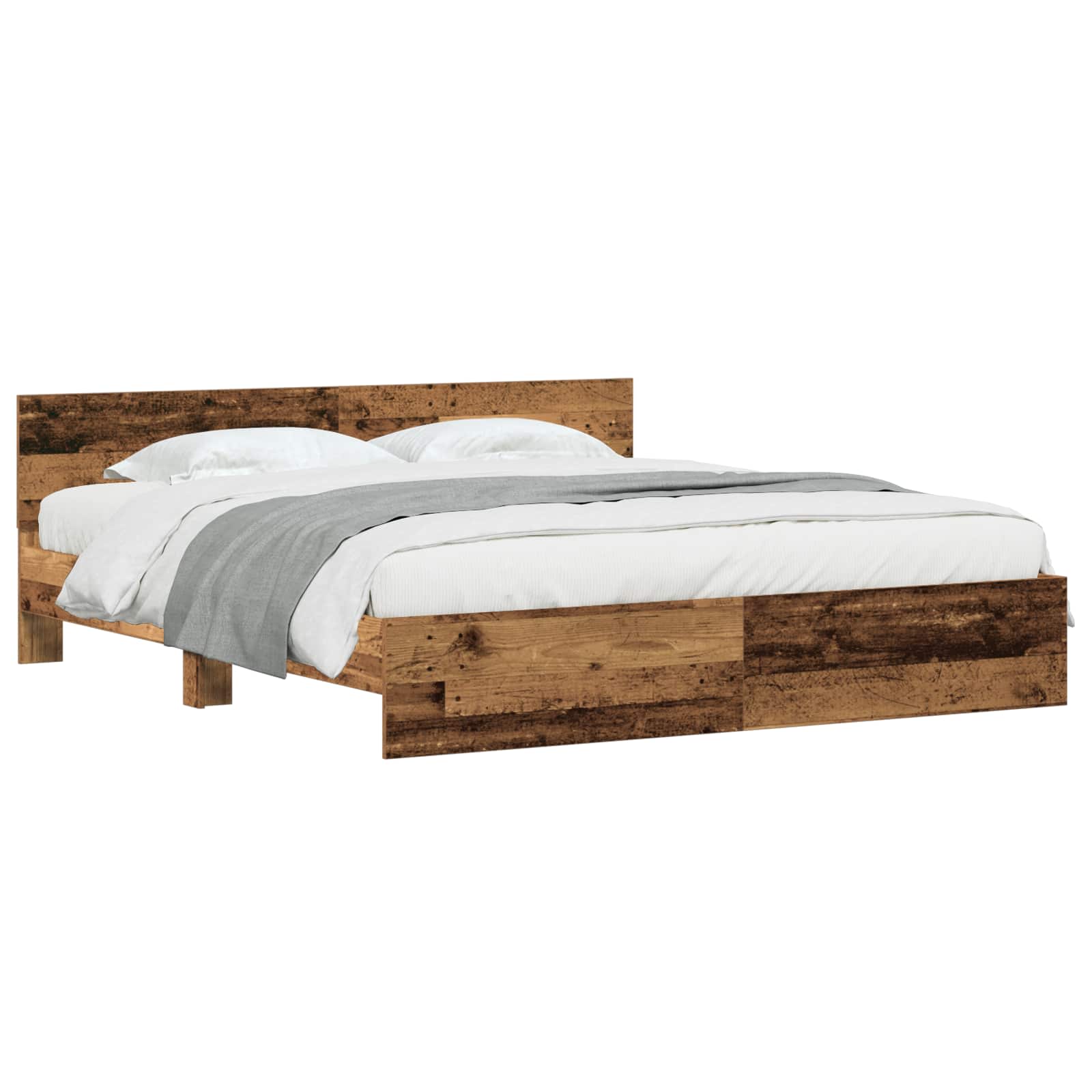 Rám postele Staré dřevo 203 x 185 x 70 cm kompozitní dřevo - obrázek 2