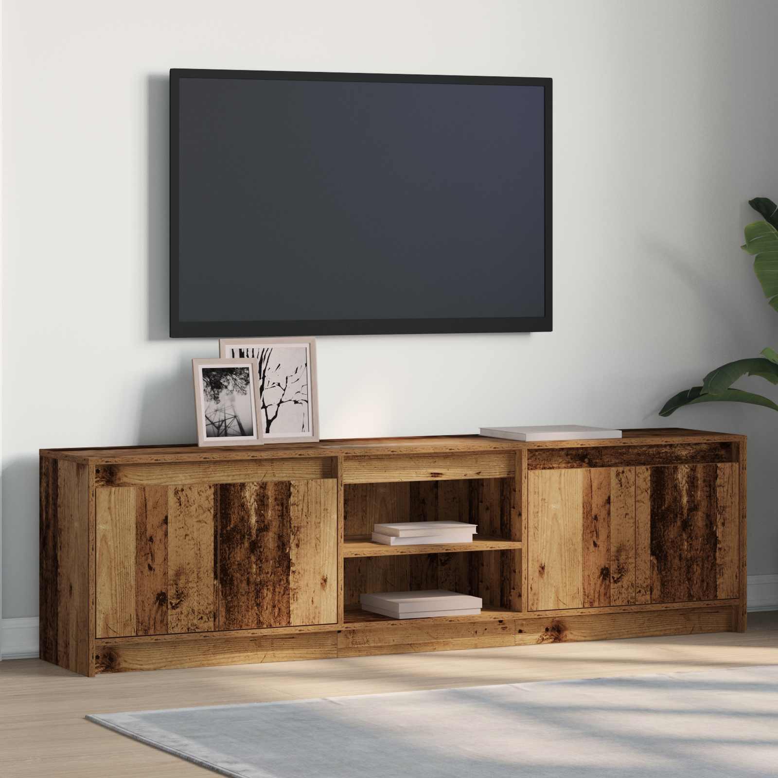 vidaXL Unități TV 2 pcs Maro 180 x 34 x 50 cm Lemn compozit