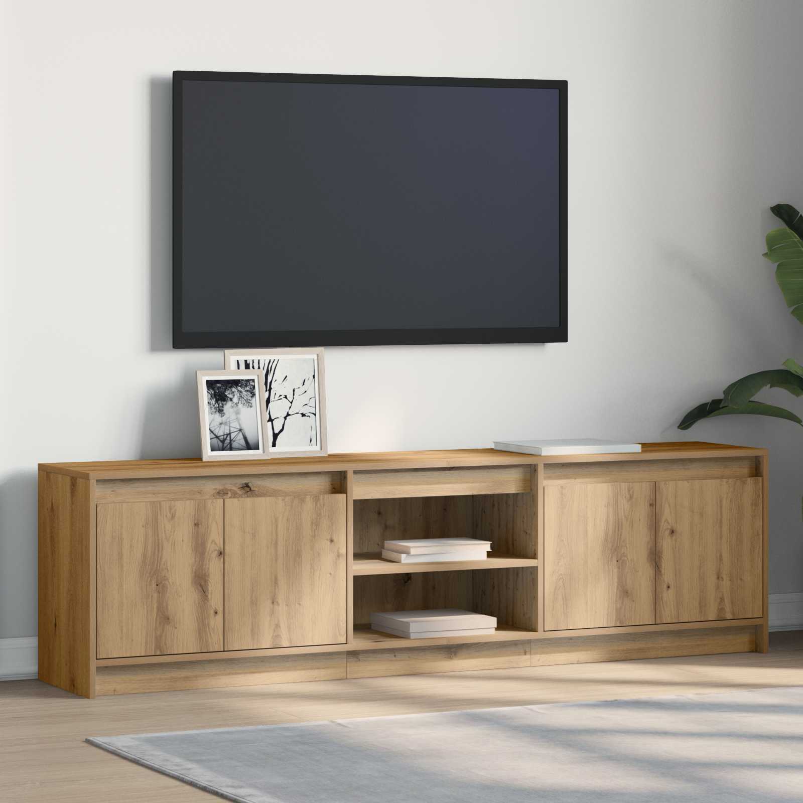 Unități TV 2 pcs Maro 180 x 34 x 50 cm Lemn compozit
