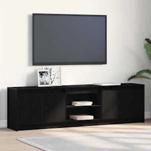 TV jednotky 2 pcs Černá 180 x 34 x 50 cm Kompozitní dřevo - obrázek 1