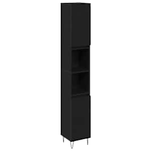 Sada koupelnového nábytku 3 pcs Černý dub kompozitní dřevo - obrázek 5