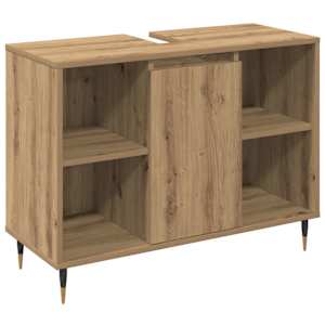 Sada koupelnového nábytku 3 pcs Artisanový dub kompozitní dřevo - obrázek 4