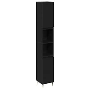 Sada koupelnového nábytku 3 pcs Černý dub kompozitní dřevo - obrázek 5