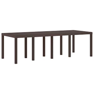 Zahradní stůl Hnědá 250 x 100 x 73 cm polyratan - obrázek 6