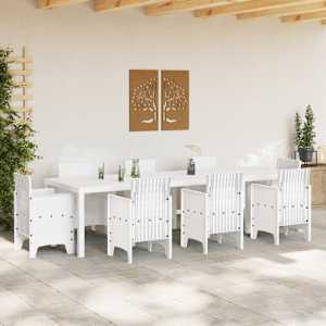Zahradní stůl Bílá 300 x 100 x 73 cm polyratan - obrázek 3