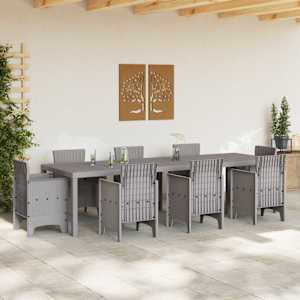 Zahradní stůl Světle šedá 300 x 100 x 73 cm polyratan - obrázek 3