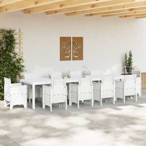Zahradní stůl Bílá 350 x 100 x 74 cm polyratan - obrázek 3