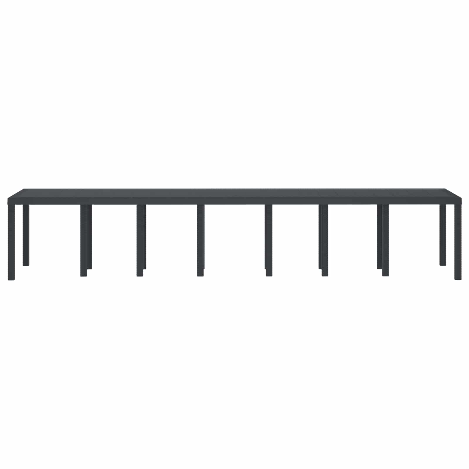 Градинска маса Антрацит 400x100x73 см Полипропилен, vidaXL Градинска маса Антрацит 250x100x73 см Полипропилен, vidaXL Градинска маса Антрацит 150x100x73 см Полипропилен - Image 4