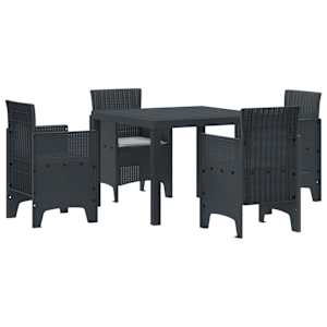 Zahradní jídelní souprava 5 pcs Antracit Polypropylen - obrázek 2