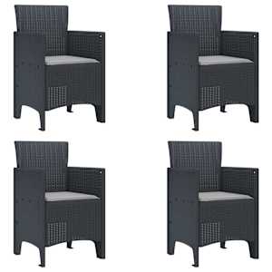 Zahradní jídelní souprava 5 pcs Antracit Polypropylen - obrázek 5
