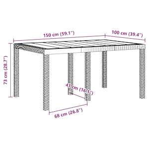 Zahradní jídelní souprava 7 pcs Světle šedá Ratan Polt - obrázek 12