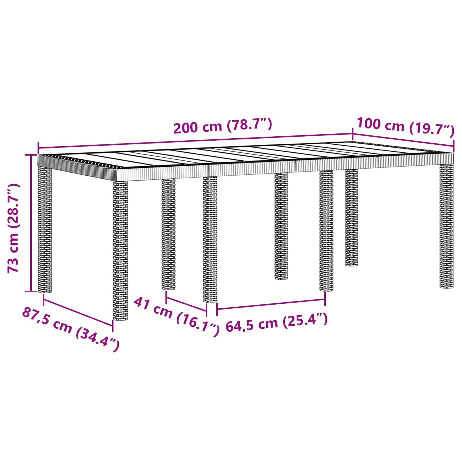 Zahradní jídelní souprava 9 pcs Antracit Polypropylen - obrázek 4