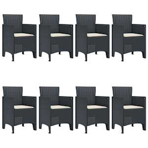 Zahradní jídelní souprava 9 pcs Antracit Polypropylen - obrázek 4