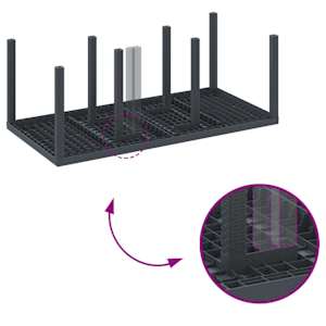 Zahradní jídelní souprava 9 pcs Antracit Polypropylen - obrázek 9