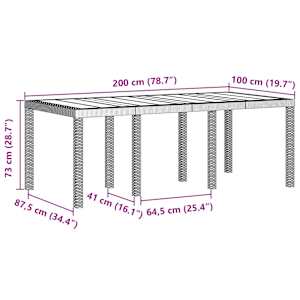 Zahradní jídelní souprava 9 pcs Světle šedá Polypropylen - obrázek 12