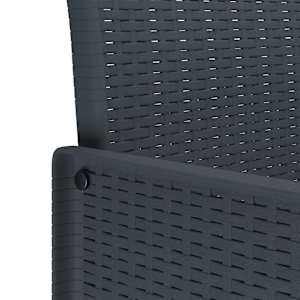 Zahradní jídelní souprava 11 pcs Antracit Polypropylen - obrázek 8