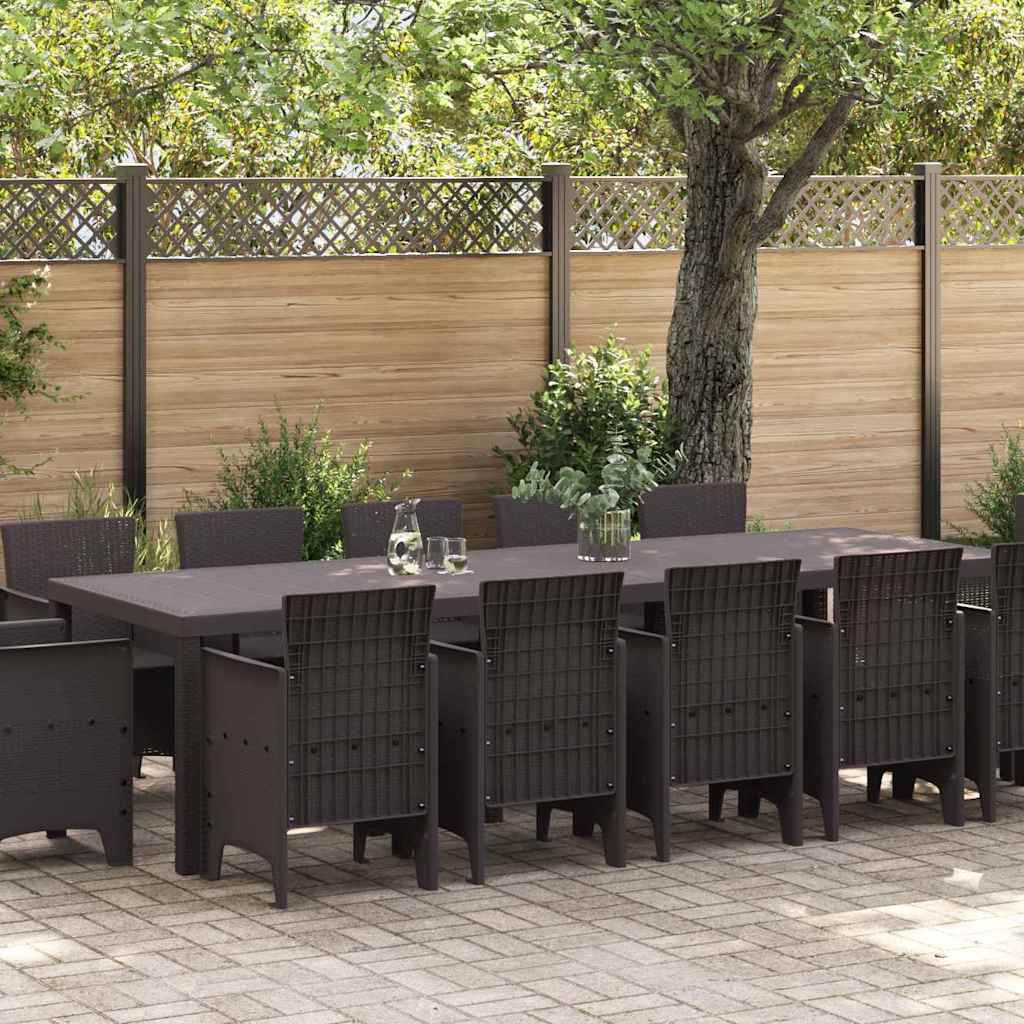 Aia söögilaudade komplekt 13 pcs Pruun 300 x 100 x 73 cm